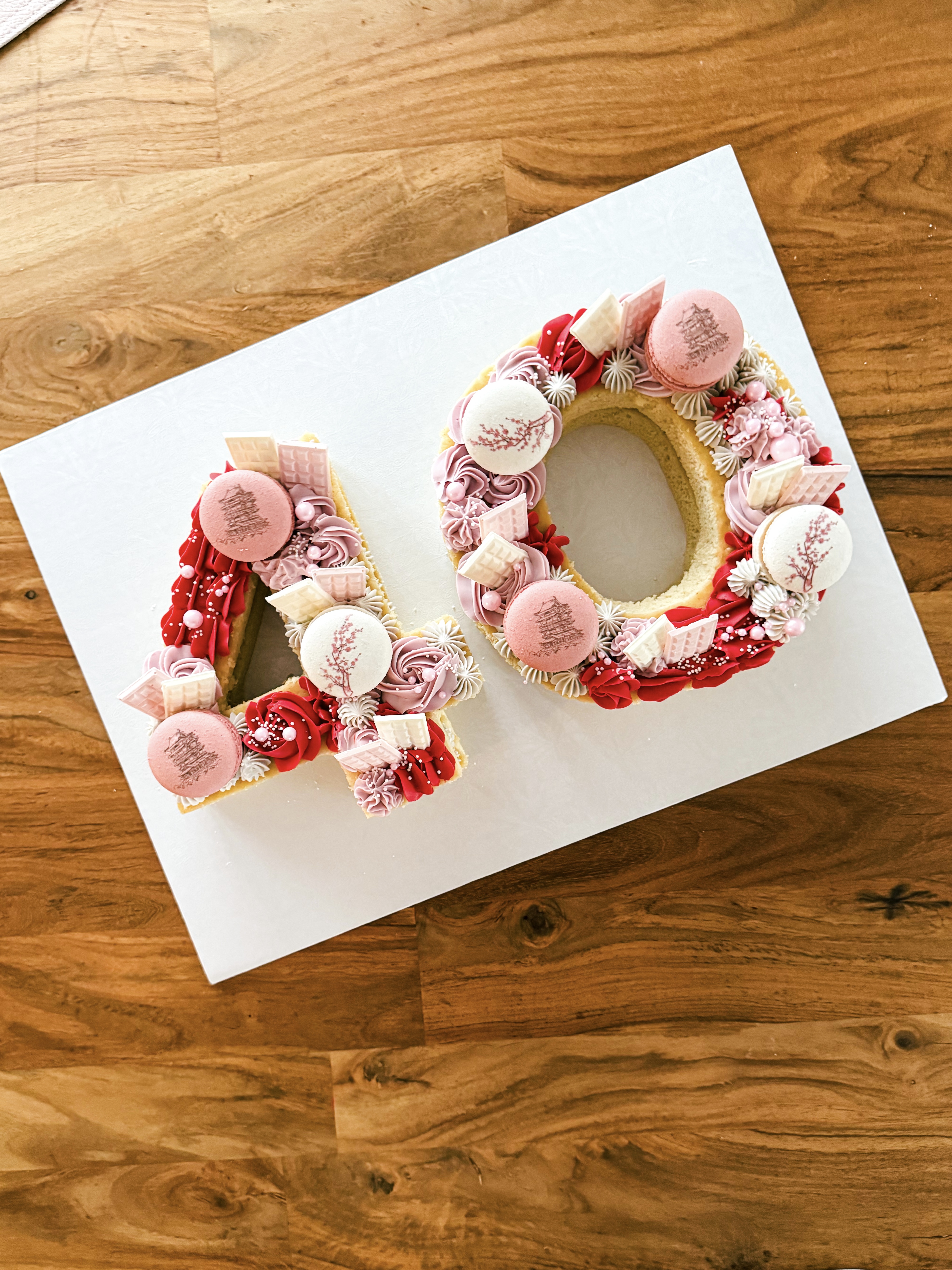 Double Letter & Number Cake